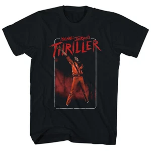 Michael Jackson MJ Thriller Arm Up Mens T Shirt Rock and Roll Classic Tee Black - Picture 1 of 2