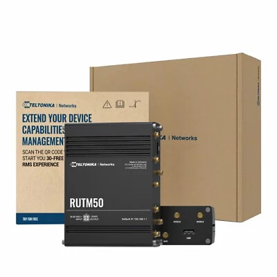 Teltonika RUTM50 LTE WiFi Cellular Router Dual SIM - 5G 4G TELRUTM50000000 - Image 1 of 4