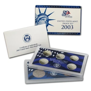 2003 S US postfrisch 10 münzfestes Set Originalbox State Quarters - Bild 1 von 3