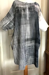 FAB OSKA GRAU BUNT TUNIKA KLEID OVERSIZED GR. 2 SIEHE MASSE UNTEN - Bild 1 von 7