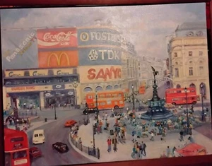 Piccadilly Circus London, pintura original  - Imagen 1 de 3