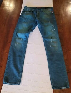 Salvatore Galliano Slim Fit Jeans In The Color Petrol - Picture 1 of 22
