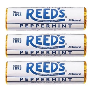 Caramelo duro de menta Reed's 3 rollos - Caramelo clásico como nuevo con aceite natural - Imagen 1 de 1