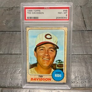 1968 Topps Ted Davidson #48 *Reds* PSA 8 NM-MT