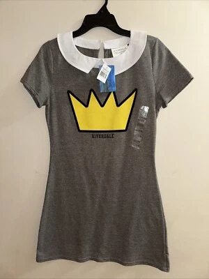 Riverdale Vixen BETTY COOPER Jughead Grey Collared Halloween Costume Dress - Image 1 of 4