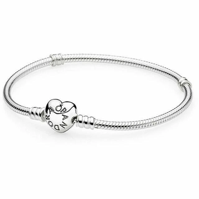 Pandora 590719 Bracciale a Catena Forma di Cuore - Argento