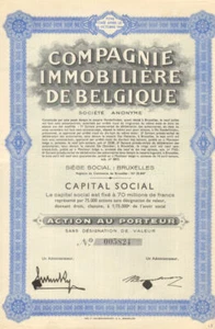 Immobel Compagnie Immobiliere de Belgique Belgian real estate company stock - Picture 1 of 1