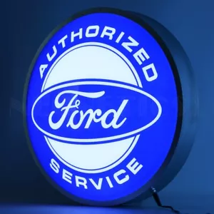 Neonetics 7FORDS Ford Authorized Service Backlit OLP LED 15 Inches Neon Sign - Picture 1 of 4