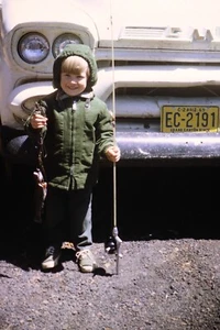 35mm Color Film Photography Slide 1960s 1970s Vintage Little Boys Kids Outdoor - Picture 1 of 1