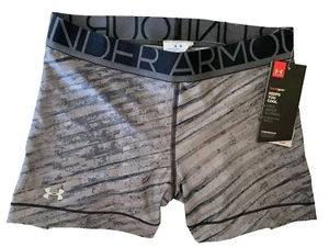 NEW! UNDER ARMOUR [M] Women 3'' HeatGear SHORTY Volleyball Shorts-Grey 1277955 - Picture 1 of 2