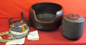 Chagama Furo Kama Wasserkocher Gotoku elektrische Heizung Set Sado Tee Zeremonie Japan - Bild 1 von 10