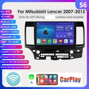 10"Android12 Car Stereo for Mitsubishi Lancer Radio GPS CarPlay Head Unit 6+64GB - Picture 1 of 24
