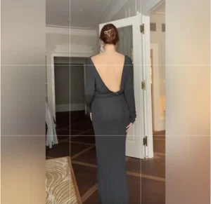 New Zara $169 Draped Gray Maxi Dress 2090/001 Limited Edition XS Extra Small - Picture 1 of 12