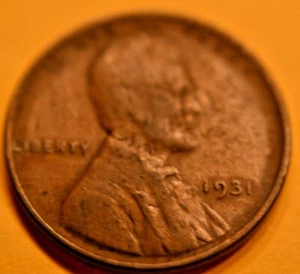 1931-P Lincoln Wheat Cent 1c Surface Error Reverse. (#5341) - Picture 1 of 2