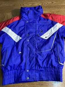 Spyder Ski Jacket Red Blue White Vintage 80s 90's Coat Winter Jacket Men's M - Picture 1 of 13