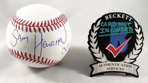 Sam Heughan Signed Authentic MLB Baseball Beckett BAS Outlander COA Cover