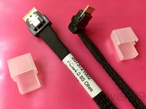 MOLEX SlimSAS SFF-8654 4i PCIe 4.0 Right Angle Cable, PCI Express, 1m (3.3ft) - Picture 1 of 5