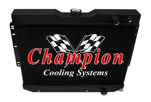 DR Champion 3 Row Black Finish Radiator for 1959-1961 Chevrolet Kingswood LS Eng - Picture 1 of 6