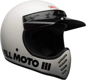 Bell Moto-3 Helmet Classic Gloss White Sz X-Large NIB - Picture 1 of 8