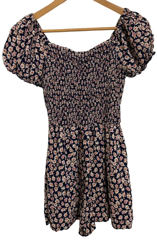 Vestido Campesino Arizona Floral Azul Talla Juvenil Pequeño Foto 1 de 4