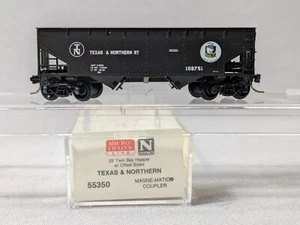 N Scale MTL # 55350 TEXAS & NORTHERN 33' Twin Bay Hopper Offset Side # 108751 - Picture 1 of 8