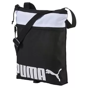 SUOLA PUMA PORTATILE NUOVA CON ETICHETTE BORSA A TRACOLLA viaggio lavoro gioco NERA WHT unisex - Foto 1 di 3
