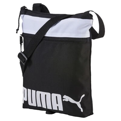 NUEVO CON ETIQUETAS SUELA PUMA PORTÁTIL Bandolera BOLSO DE HOMBRO Viaje Trabajo Juego NEGRO BLANCO Unisex Foto 1 de 3