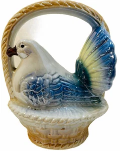 Lusterware Chicken in a Basket # 1900 Made in Brazil 6" T x 6" W x 3" D - Picture 1 of 12