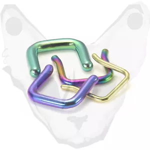 Septum Nasenhalter 16g 14g Titan eloxiert 1,2 mm 1,6 mm Piercingfarbe - Bild 1 von 9