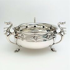 Celtic Revival Sterling Silver Footed Bowl - Made in London- Tudric/Scandinavian