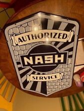 36" NASH AUTHORIZED SERVICE  PORCELAIN METAL SIGN 