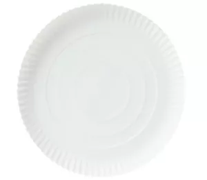 300 Stück Pappteller weiß rund 23cm Imbissteller Party Catering Einweg Teller - Bild 1 von 2