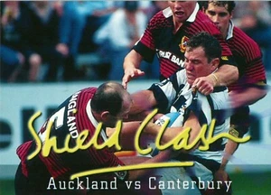 1996 NPC Rugby Union Card AUCKLAND V CANTERBURY Shield Clash All Blacks - Bild 1 von 2