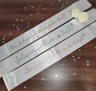 Personalised Bride To Be The Future Mrs White Bridal Hen Party Wedding Sash