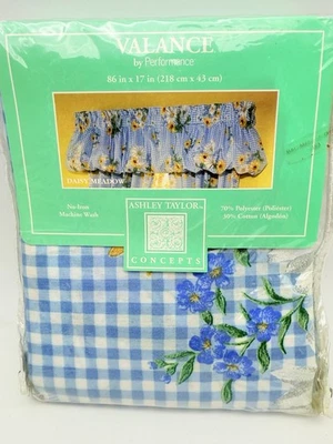 Vintage Ashley Taylor Valance Blue Floral Print Balloon - Image 1 of 4