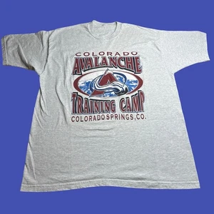 Camiseta De Colección Colorado Avalanche Training Camp NHL Gris XL 90s Hockey - Imagen 1 de 17
