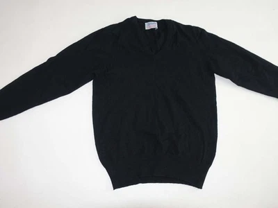 Ballantyne Women's 100% Cashmere V-Neck Sweater Size 36 / Small Black Scotland S - Image 1 of 4