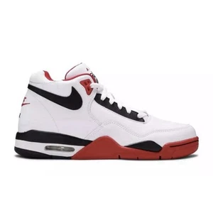 Nike Air Flight Legacy White Red Basketball Shoes nby BQ4212-100 Men's Sz 10.5 - Picture 1 of 9