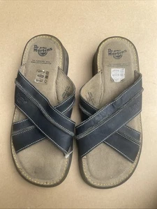 NEW Doc Dr Martens Deep Brown Criss Cross Slip On Sandal Men Size 8 #8A53 - Picture 1 of 3