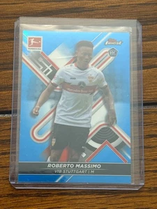 Roberto Massimo 37/150 2021-22 Finest Blue Refractor UEFA Champions #140 - Picture 1 of 2