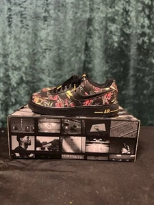 Nike Air Force 1 LV8 Floral Black BV6068-001 Sz 10 Multi Color w Replacement Box - Imagen 1 de 15
