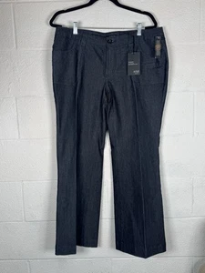 a.n.a A New Approach Damen Petite 16P grau Nadelstreifen Hose Pants Low Rise - Bild 1 von 9