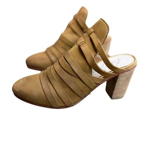 Stivaletti Free People Byron in pelle con cinturino Mules taglia 39 tacco 8,5 - Foto 1 di 7