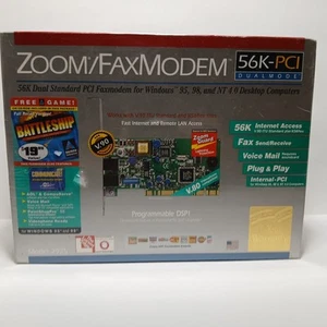 Zoom/fax Modem 56k Dual Standard comes with battle ship on cd rom - Picture 1 of 5