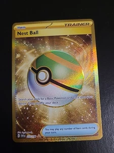 Nest Ball 255/198 Gold Secret Rare Sword & Shield Base Set Pokemon NM - Bild 1 von 2