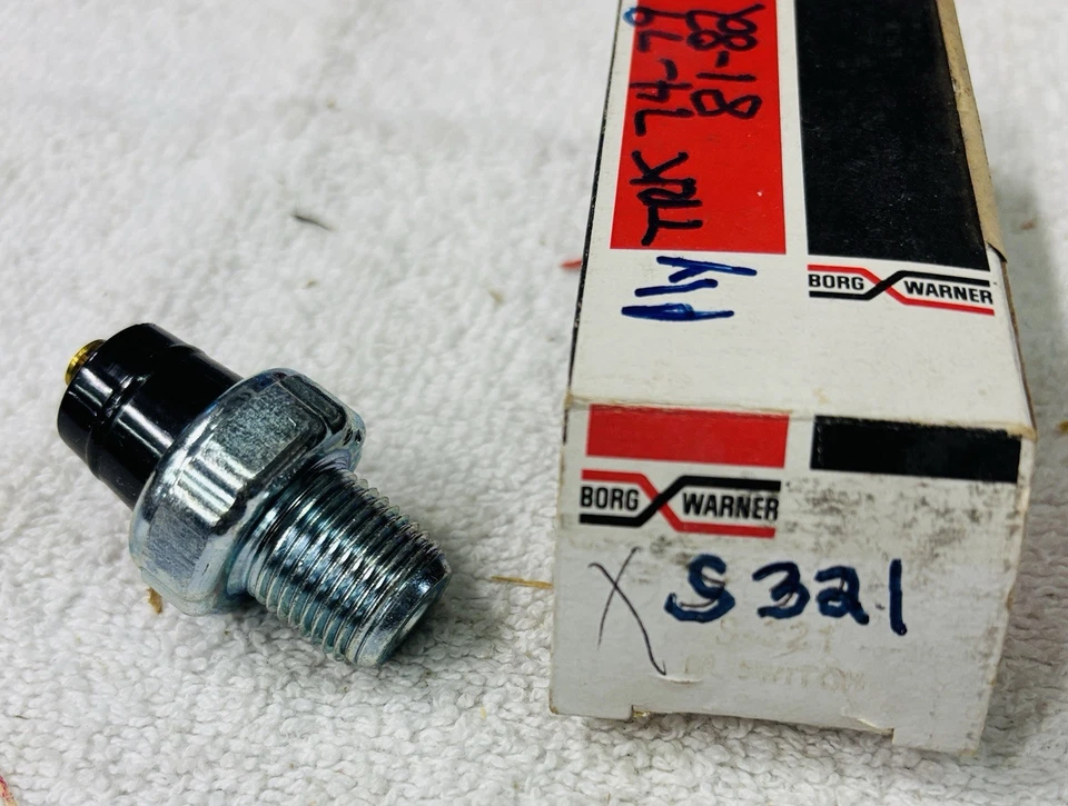 Interruptor de presión de aceite vintage BWD Borg Warner S321 62-63 Dodge & Plymouth Foto 1 de 1