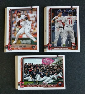 2025 Topps ~ Cleveland Guardians 38 Card Team Set ~ Serie 1 e 2 con LL e aggiornamento - Foto 1 di 4
