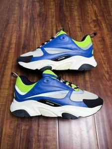 Dior B22 reflektierende Herren blau grün weiß Turnschuhe - Größe 46D 13US - VERSAND SO SCHNELL WIE MÖGLICH - Bild 1 von 8