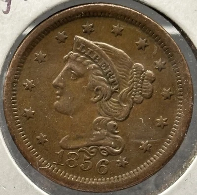 Centavo grande vertical 1855 5 alto grado Foto 1 de 2