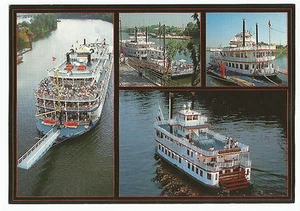 Tennessee Rivers River Steam Boats Vintage Postcard - Picture 1 of 2